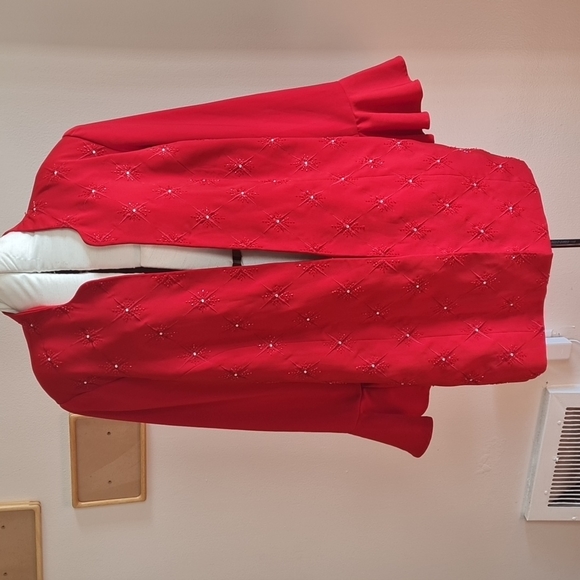Plus size valentine Red Star studded Blazer siz 20W - Picture 12 of 12